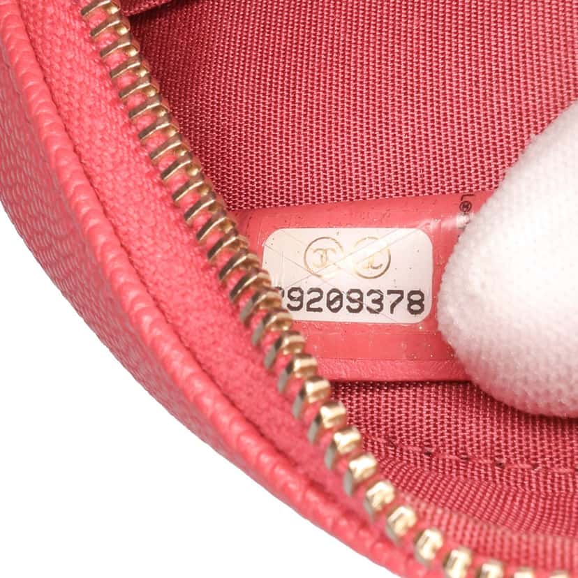 Chanel Caviar CC Filigree Round Crossbody Pink Leather Good condition - Box View