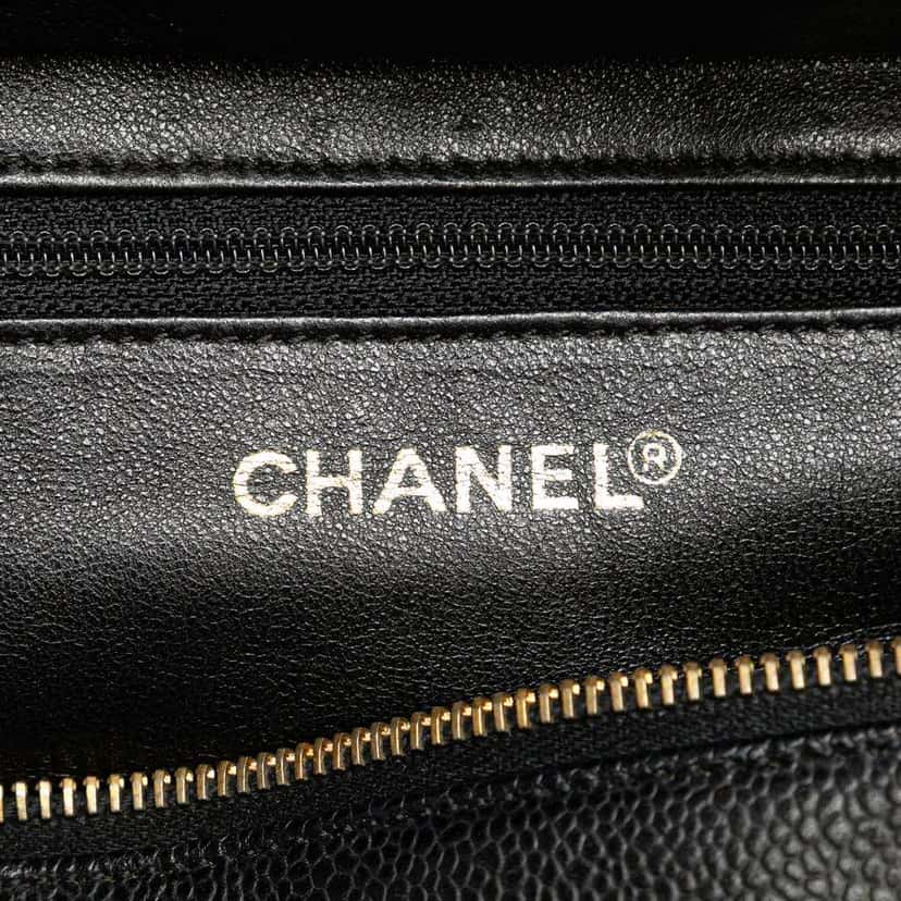 Chanel Grand Quilted Caviar Timeless Shopping Tote Black Leather Good condition - Box View