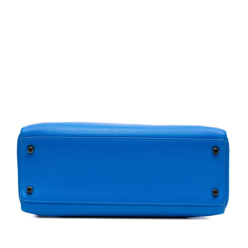 Hermès Togo Kelly II Retourne 35 Blue Leather Fair condition - Inside View