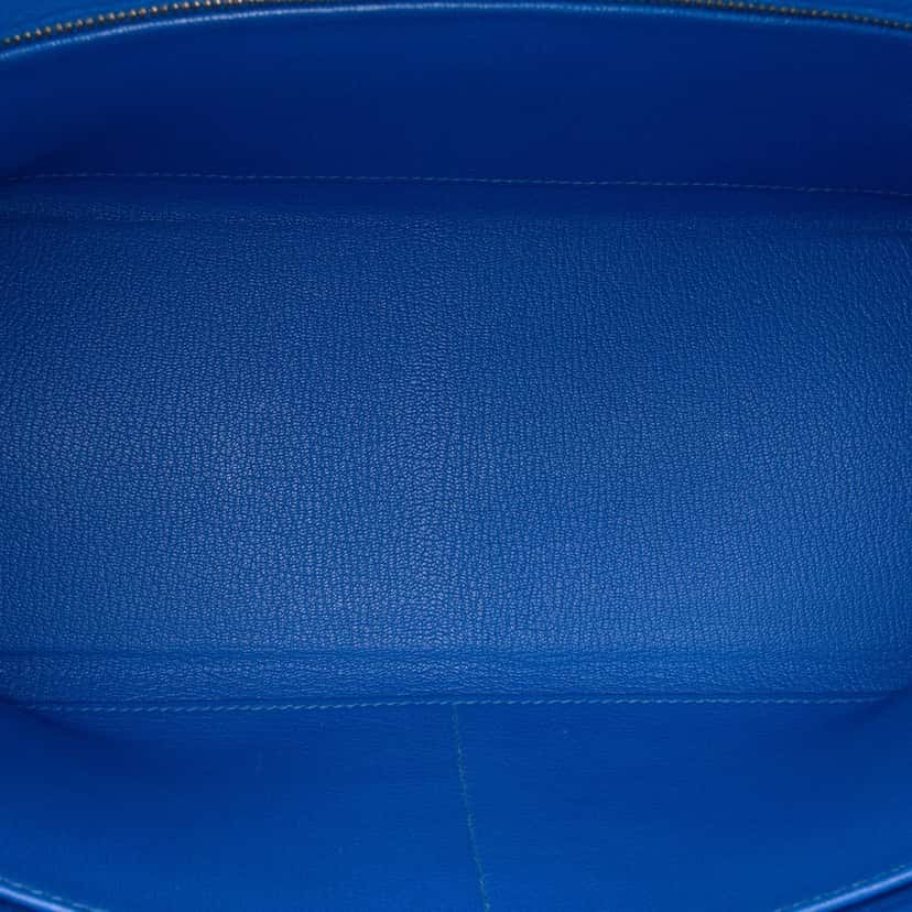 Hermès Togo Kelly II Retourne 35 Blue Leather Fair condition - Model View