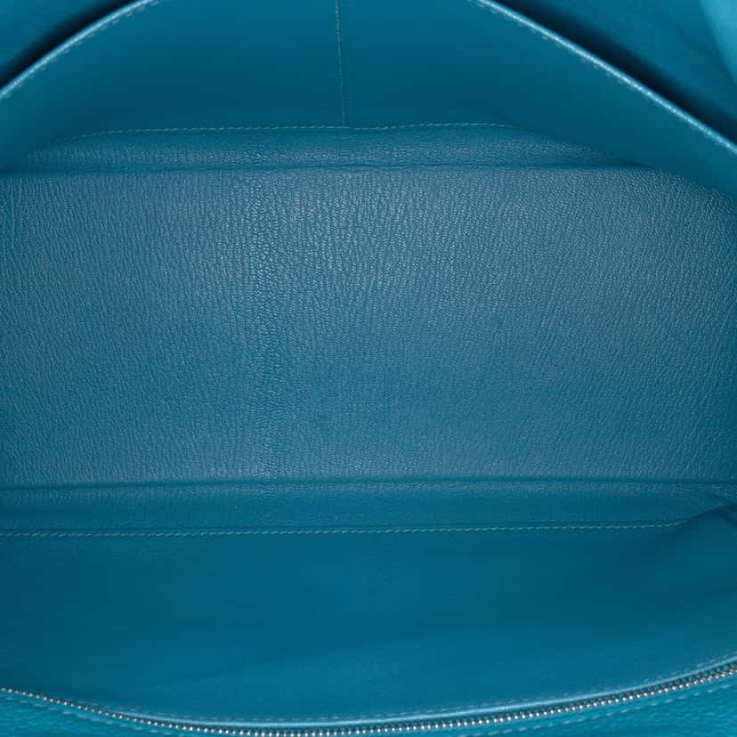 Hermès Togo Amazon Kelly II Retourne 32 Blue Leather Good condition - Model View