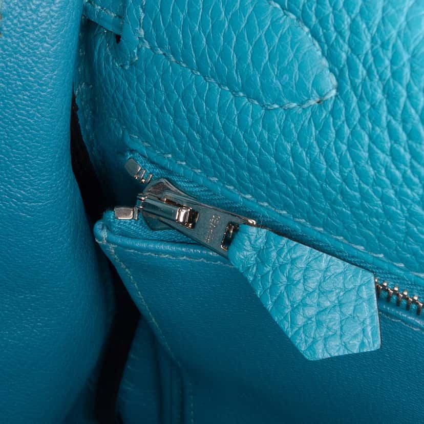 Hermès Togo Amazon Kelly II Retourne 32 Blue Leather Good condition - Box View
