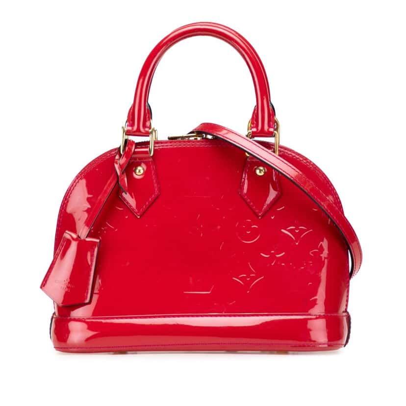 Louis Vuitton Monogram Vernis Alma BB Red Leather Good condition - Front View