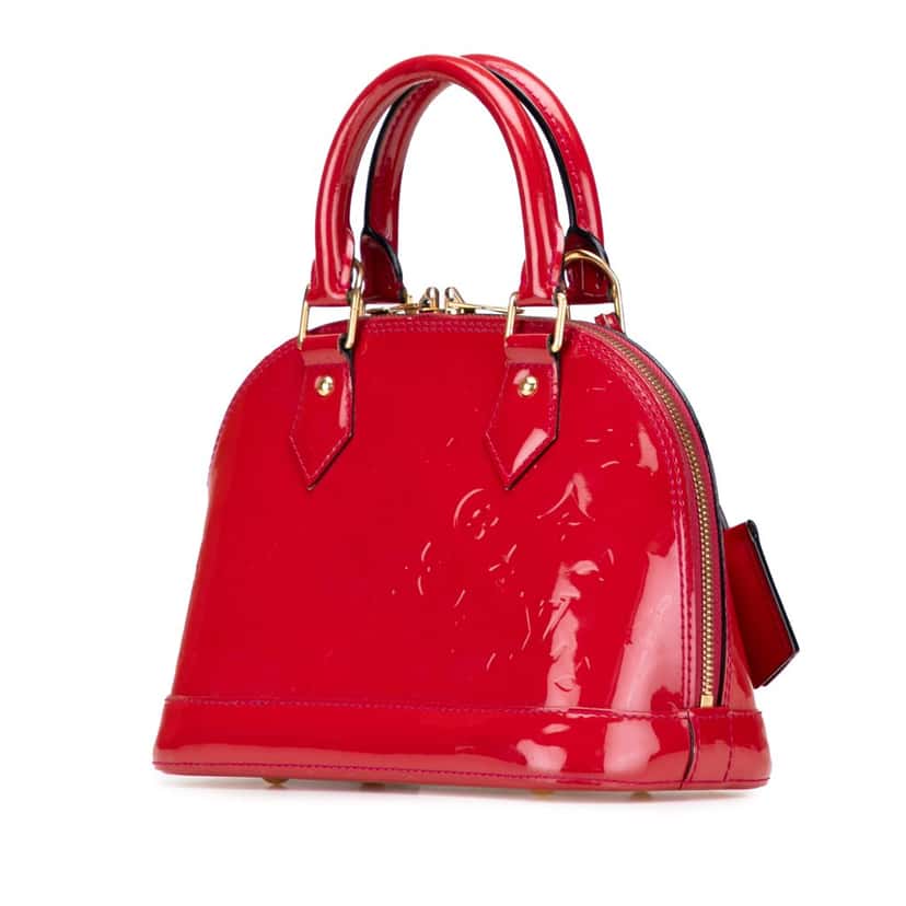 Louis Vuitton Monogram Vernis Alma BB Red Leather Good condition - Back View