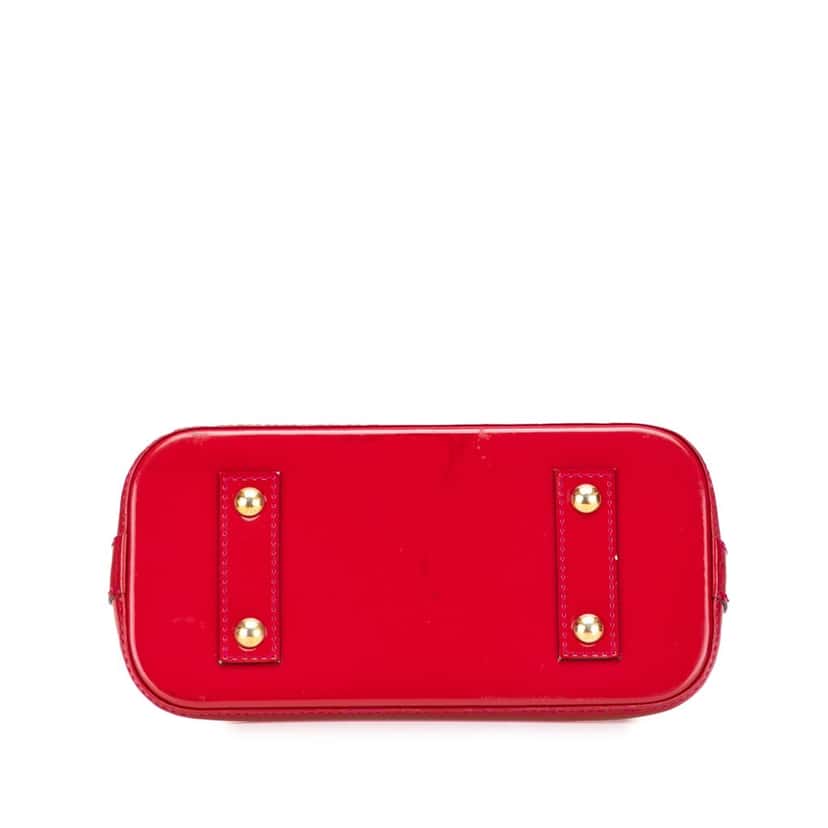 Louis Vuitton Monogram Vernis Alma BB Red Leather Good condition - Inside View