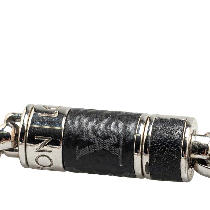 Louis Vuitton Monogram Eclipse Chain Bracelet Silver Brass Good condition - Model View