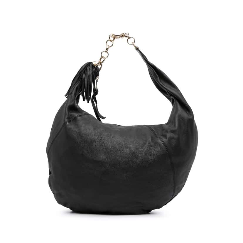 Gucci Large Leather Sienna Hobo Black Leather Good condition - Front View