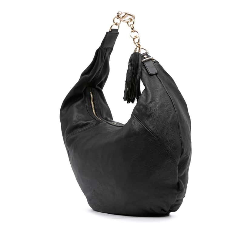 Gucci Large Leather Sienna Hobo Black Leather Good condition - Back View