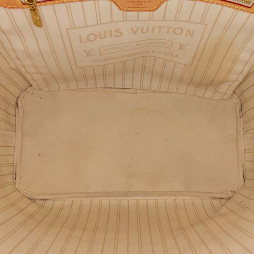 Louis Vuitton Damier Azur Neverfull MM White Canvas Good condition - Model View