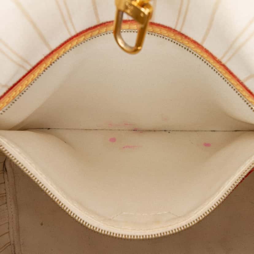 Louis Vuitton Damier Azur Neverfull MM White Canvas Good condition - Box View