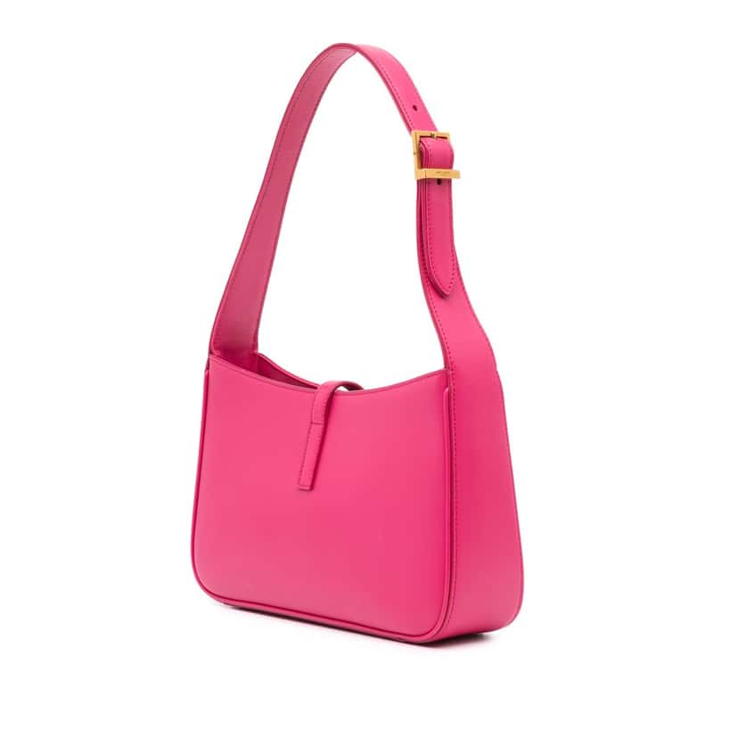 Saint Laurent Leather Le 5 a 7 Shoulder Bag Pink Leather Good condition - Back View