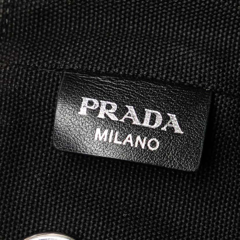 Prada Canvas Canapa Grommet Satchel Black Canvas Good condition - Box View