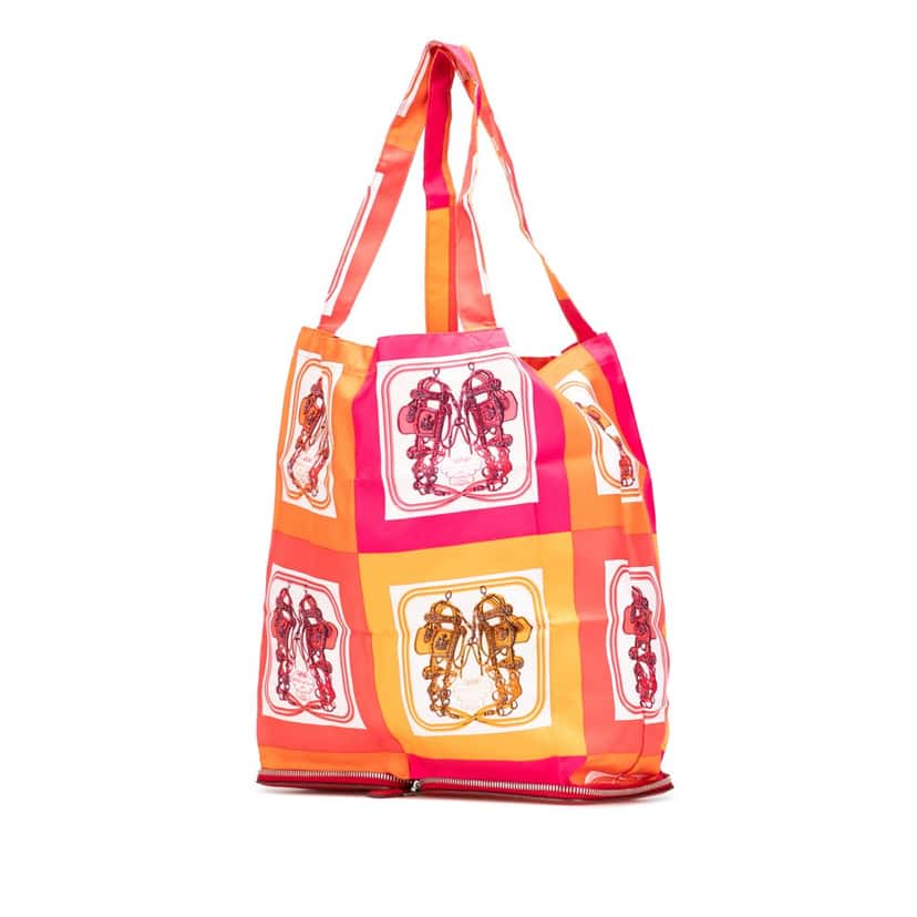 Hermès Brides de Gala Silky Pop Tote Orange Silk Good condition - Back View