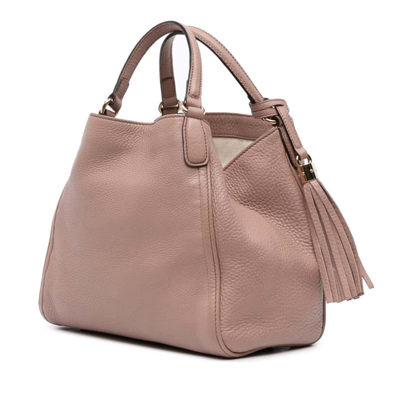 Gucci Small Leather Soho Satchel Pink Leather Good condition - Back View