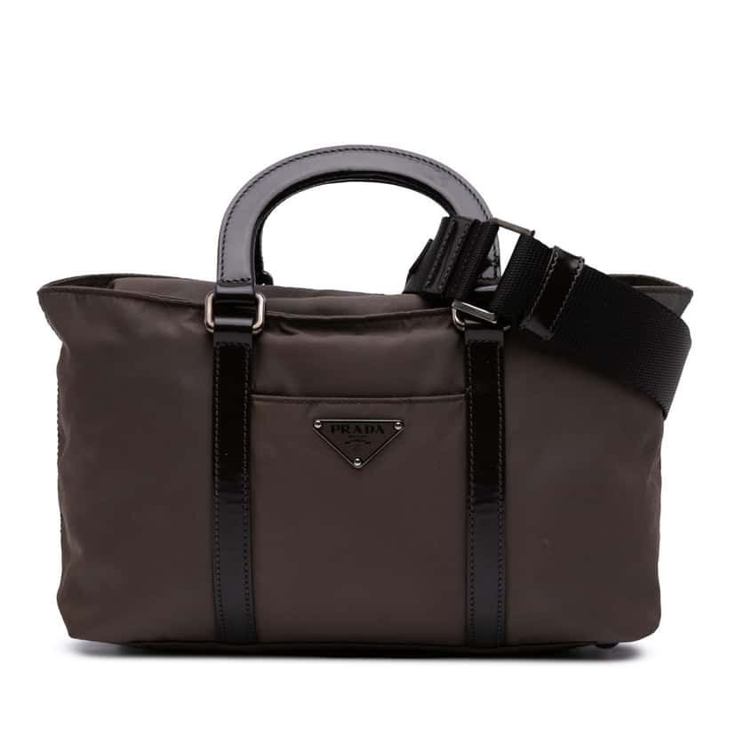 Prada Tessuto Satchel Brown Good condition - Front View