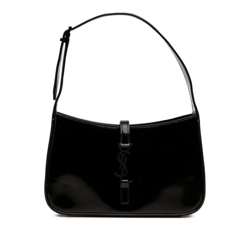 Saint Laurent Patent  Le 5 a 7 Bag Black Leather Good condition - Front View