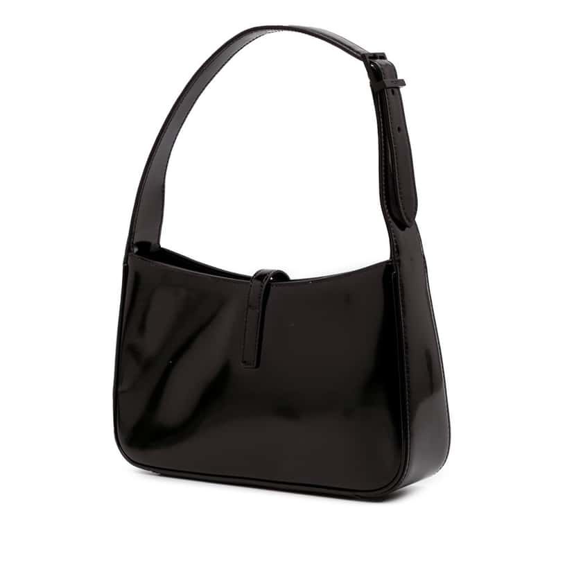 Saint Laurent Patent  Le 5 a 7 Bag Black Leather Good condition - Back View
