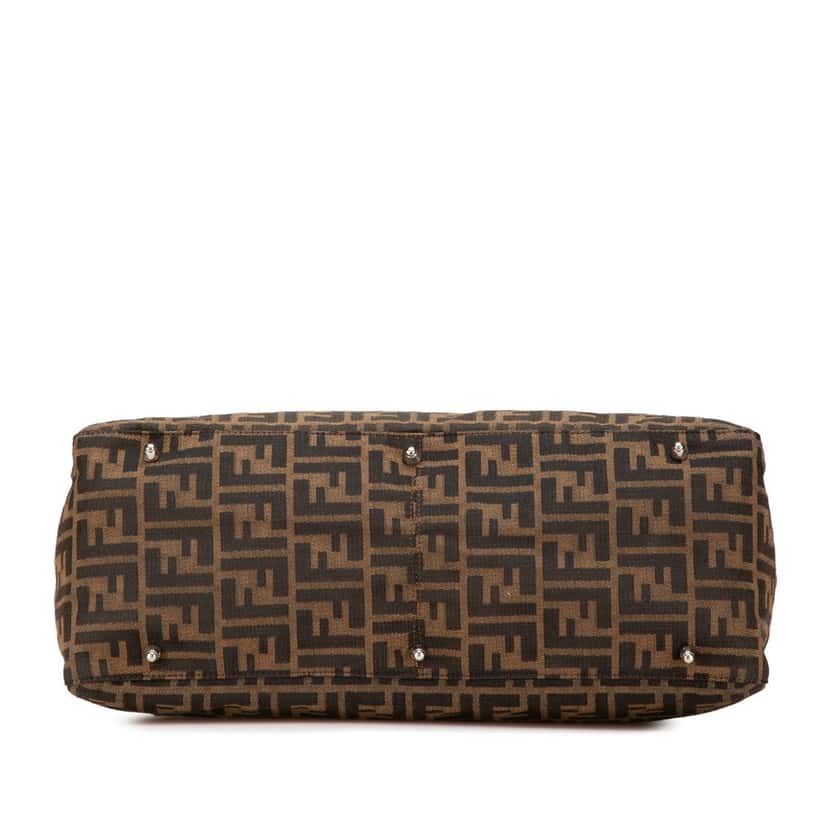 Fendi Large Zucca Canvas Twins Tote Brown Canvas Good condition - Inside View