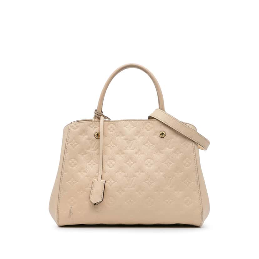 Louis Vuitton Monogram Empreinte Montaigne MM Brown Leather Good condition - Front View