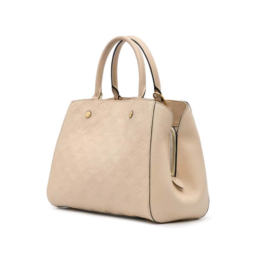 Louis Vuitton Monogram Empreinte Montaigne MM Brown Leather Good condition - Back View