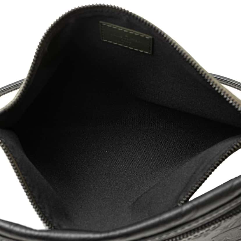 Louis Vuitton Monogram Shadow Double Flat Messenger Black Leather Good condition - Model View