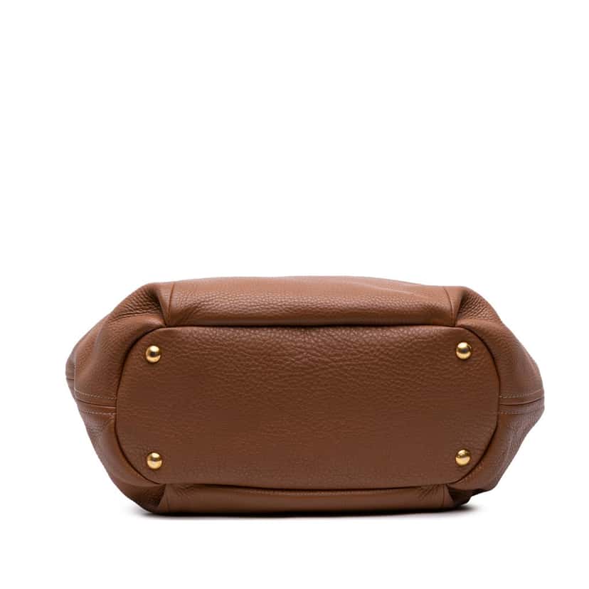 Prada Vitello Daino Open Convertible Tote Brown Leather Good condition - Inside View