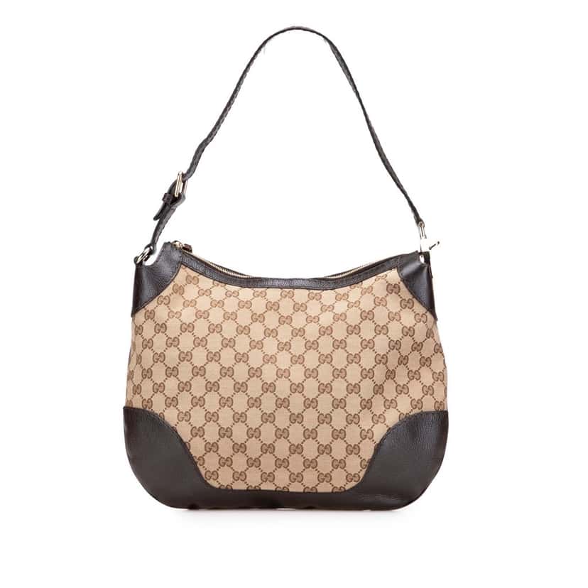 Gucci GG Canvas Charlotte Hobo Brown Canvas Good condition - Front View