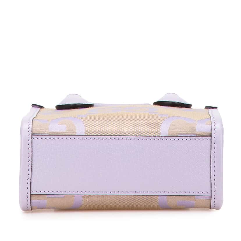 Gucci Mini Jumbo GG Canvas Interlocking G Satchel Brown Canvas Good condition - Inside View