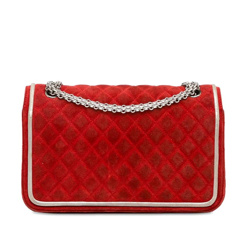 Chanel Medium Suede Re-issue 2.55 Double Flap Red Leather Fair condition - Inside View