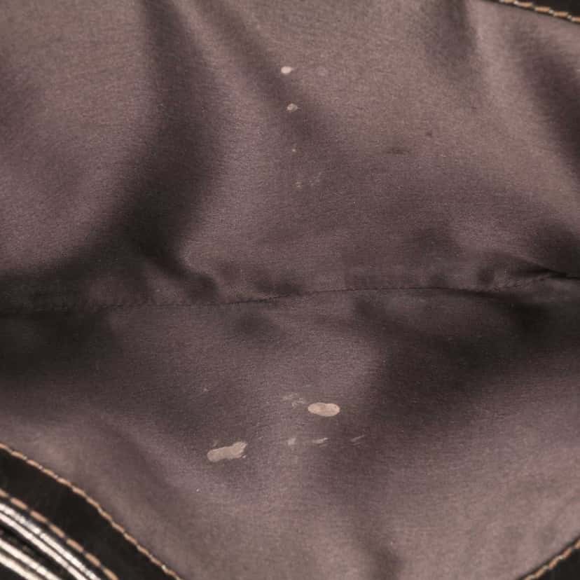 Chanel Medium Metallic Crackled Calfskin Clams Pocket Flap Brown Leather Good condition - Box View