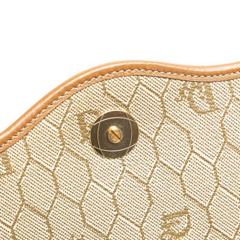 Dior Honeycomb Coated Canvas Crossbody Brown Canvas Good condition - Box View
