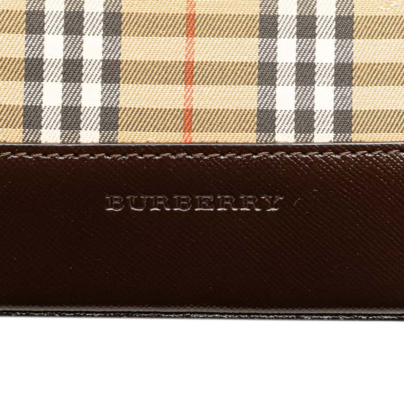 Burberry Haymarket Check Canvas Shoulder Bag Brown Canvas Good condition - Box View