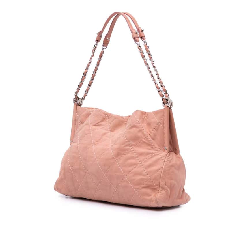 Chanel Small Iridescent Calfskin Sea Hit Tote Brown Leather Good condition - Back View