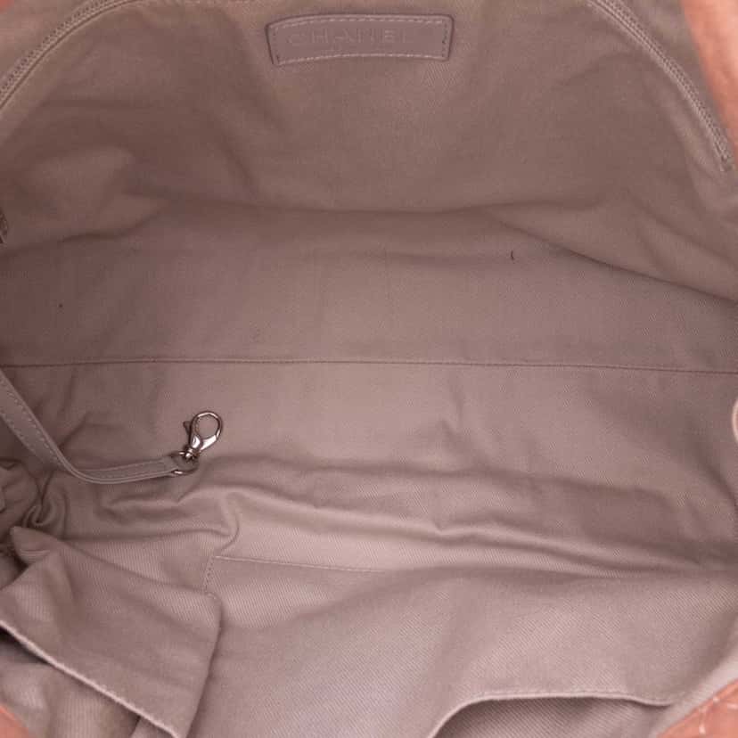 Chanel Small Iridescent Calfskin Sea Hit Tote Brown Leather Good condition - Model View