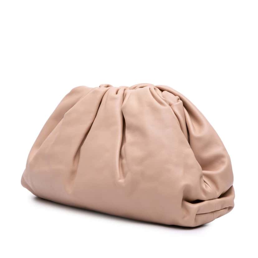 Bottega Veneta Lambskin The Pouch Brown Leather Good condition - Back View