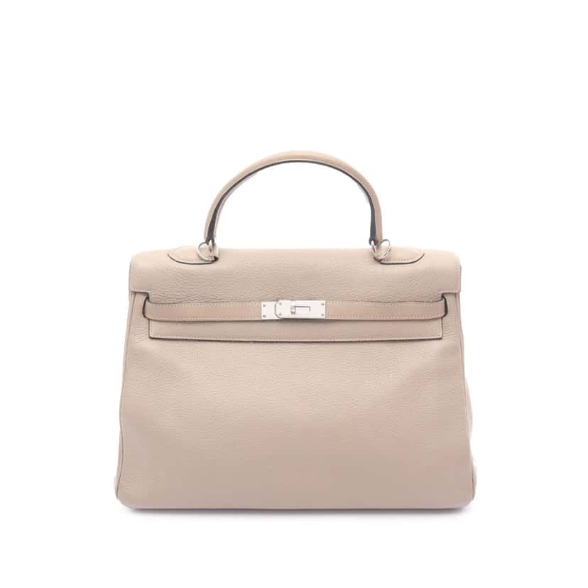 Hermès Togo Kelly II Retourne 35 Brown Leather Good condition - Front View