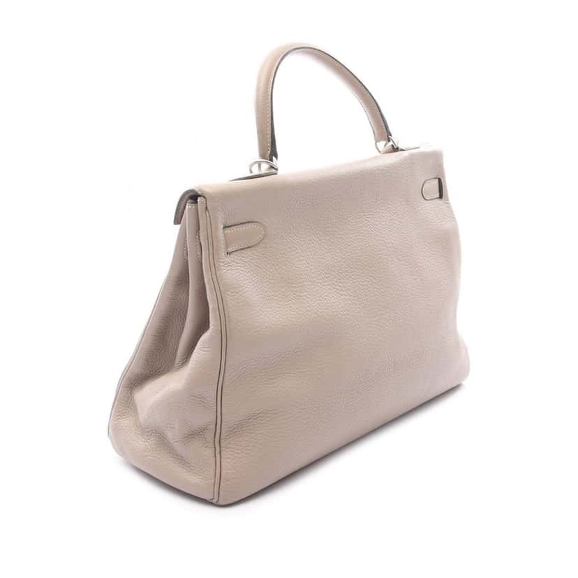 Hermès Togo Kelly II Retourne 35 Brown Leather Good condition - Back View