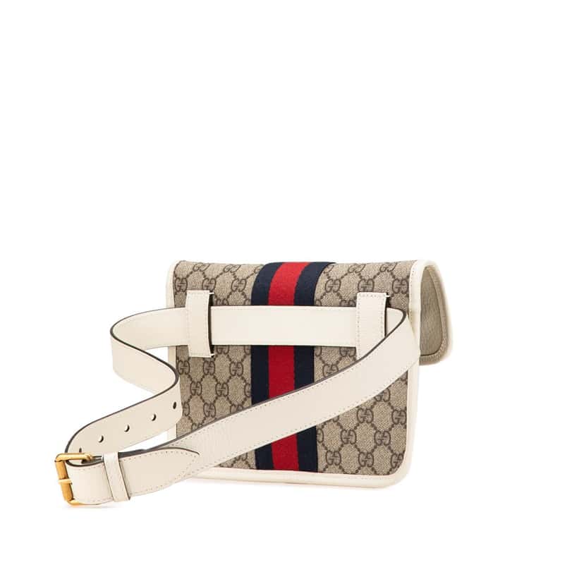 Gucci GG Supreme Ophidia Belt Bag Brown Canvas Good condition - Back View