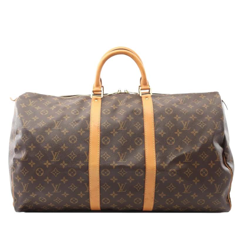 Louis Vuitton Monogram Keepall 55 Brown Canvas Good condition - Front View