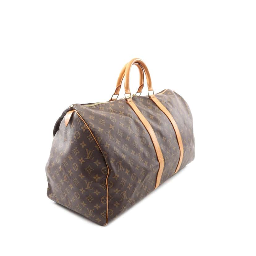 Louis Vuitton Monogram Keepall 55 Brown Canvas Good condition - Back View