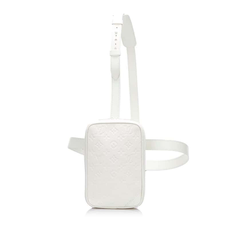 Louis Vuitton Monogram Taurillon Utility Side White Leather Very good condition - Front View