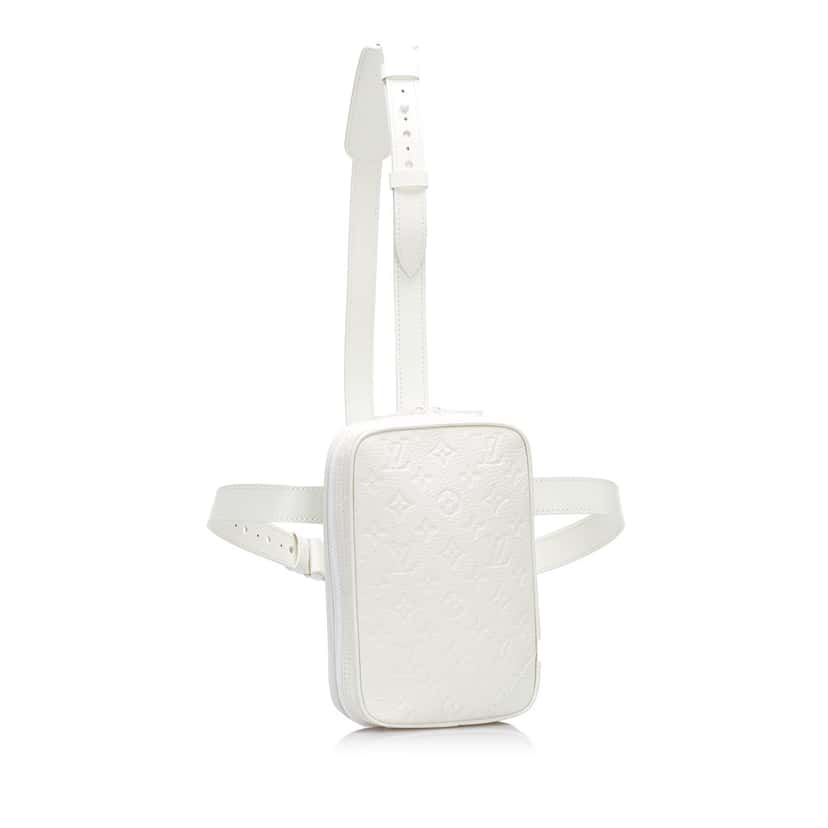 Louis Vuitton Monogram Taurillon Utility Side White Leather Very good condition - Back View