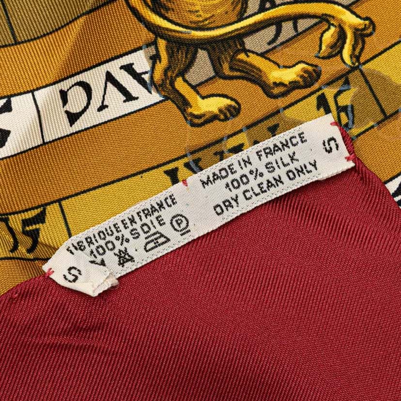 Hermès Astrologie Dies et Hore Silk Scarf 90 Red Silk Good condition - Box View