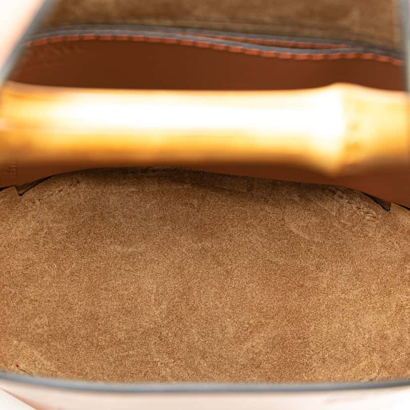 Loewe Calfskin Bamboo Bucket Bag Brown Leather Good condition - Model View