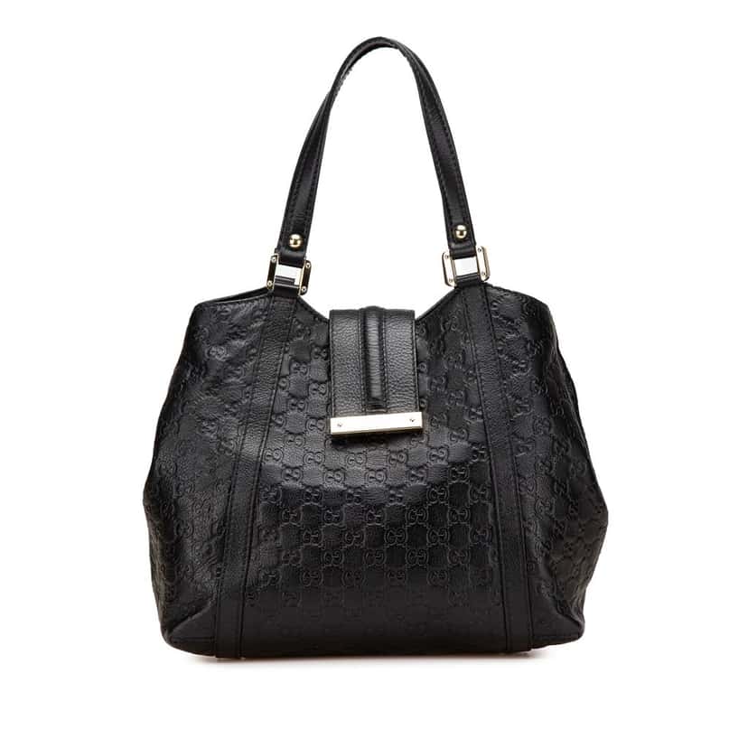 Gucci Guccissima New Ladies Tote Black Leather Good condition - Front View