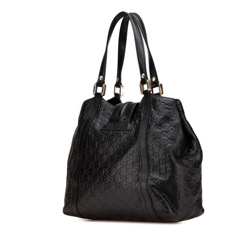Gucci Guccissima New Ladies Tote Black Leather Good condition - Back View