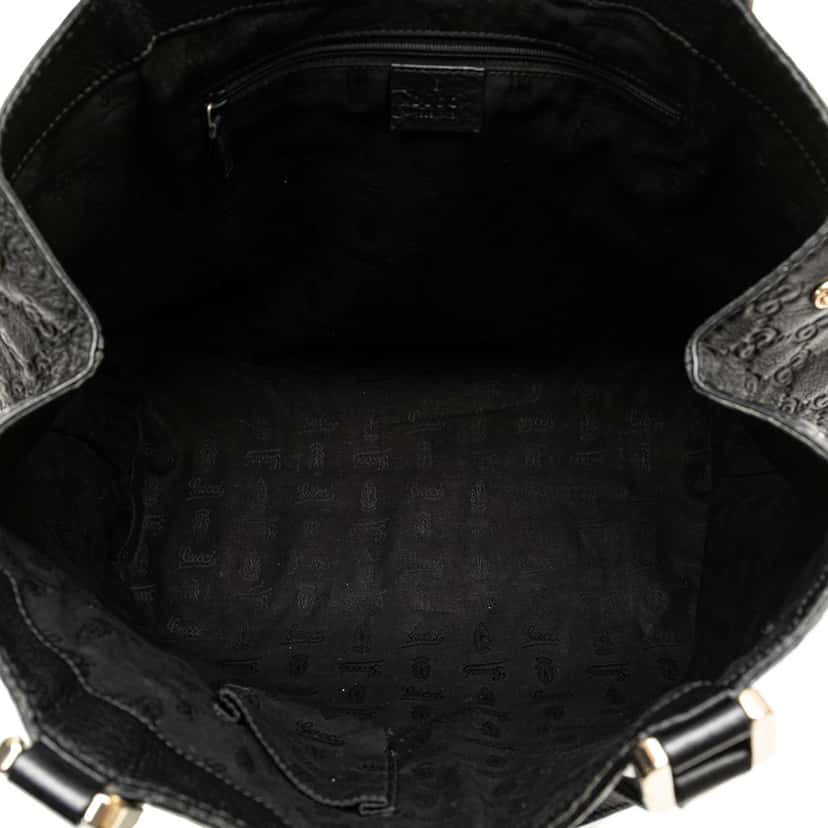 Gucci Guccissima New Ladies Tote Black Leather Good condition - Model View