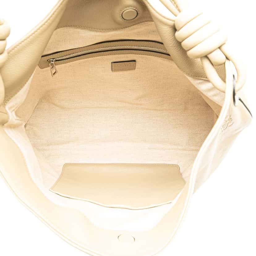 Loewe Small Calfskin Flamenco Knot Hobo Brown Leather Good condition - Model View