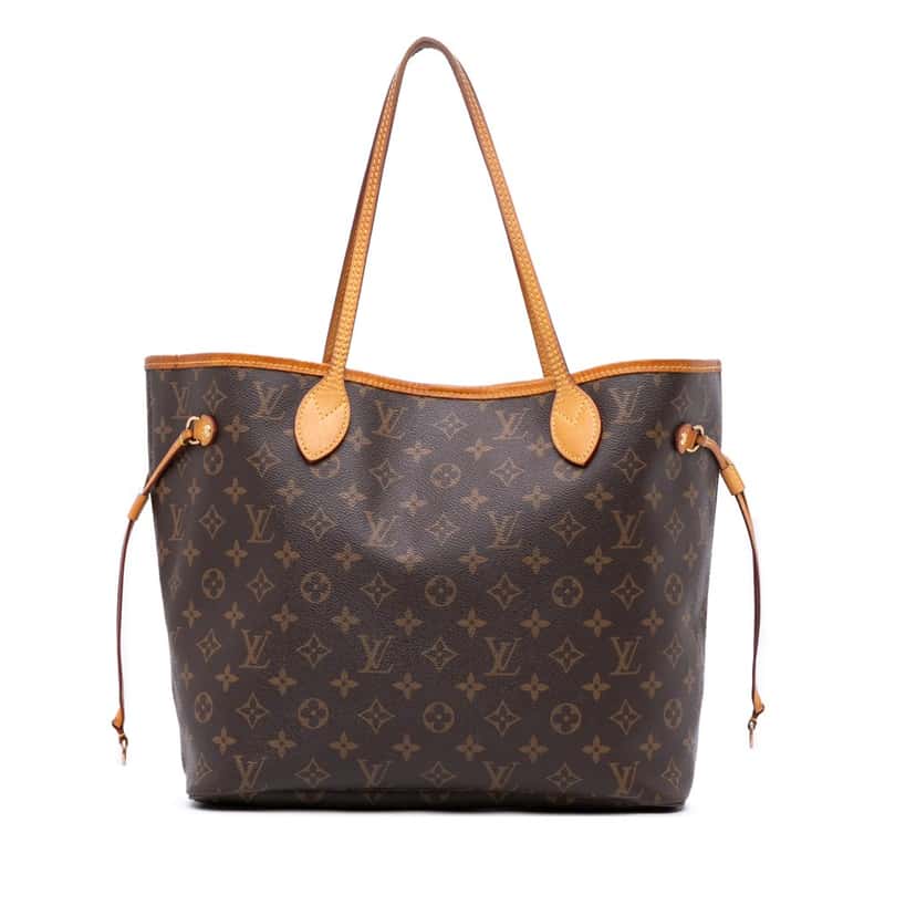 Louis Vuitton Monogram Neverfull MM Brown Canvas Good condition - Front View