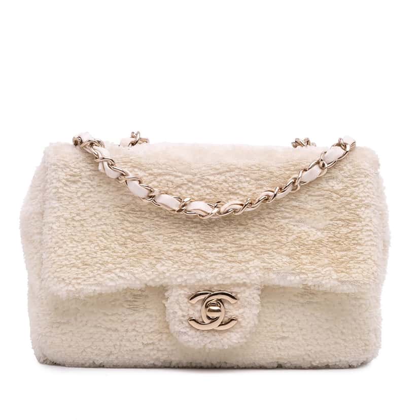 Chanel Small Sequins Single Flap Brown Polyester Good condition - Front View
